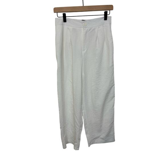 She by ND Women’s White M Yacht Preppy Trousers Minimalist Casual Closet Staple - Picture 1 of 3